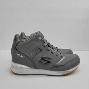 Skechers OG 90 Hi-Top Women's Athletic Shoes Grey White SN676 US Size 9.5